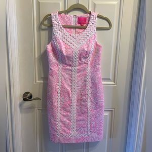 NWOT Lilly Pulitzer shift pink and white print